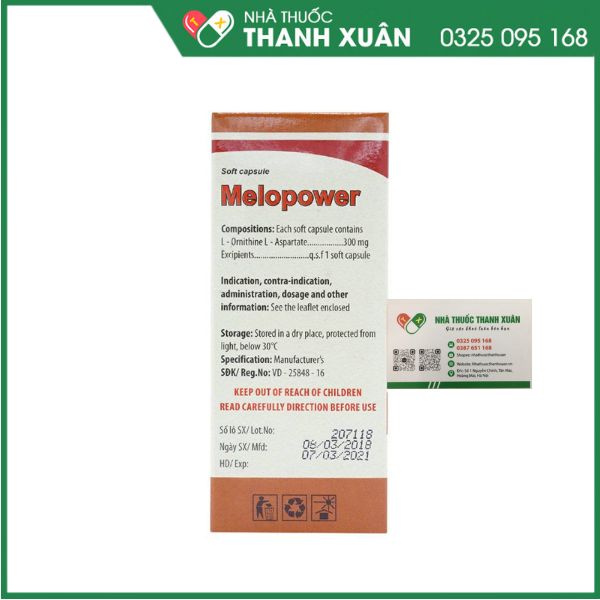 Melopower - Thuốc điều trị viêm gan, sơ gan